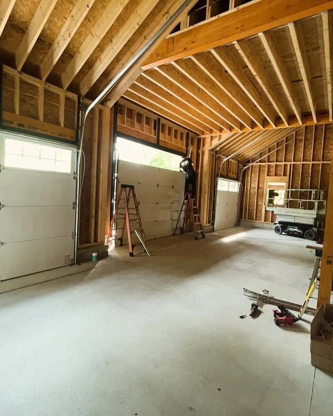 Interior garage door work