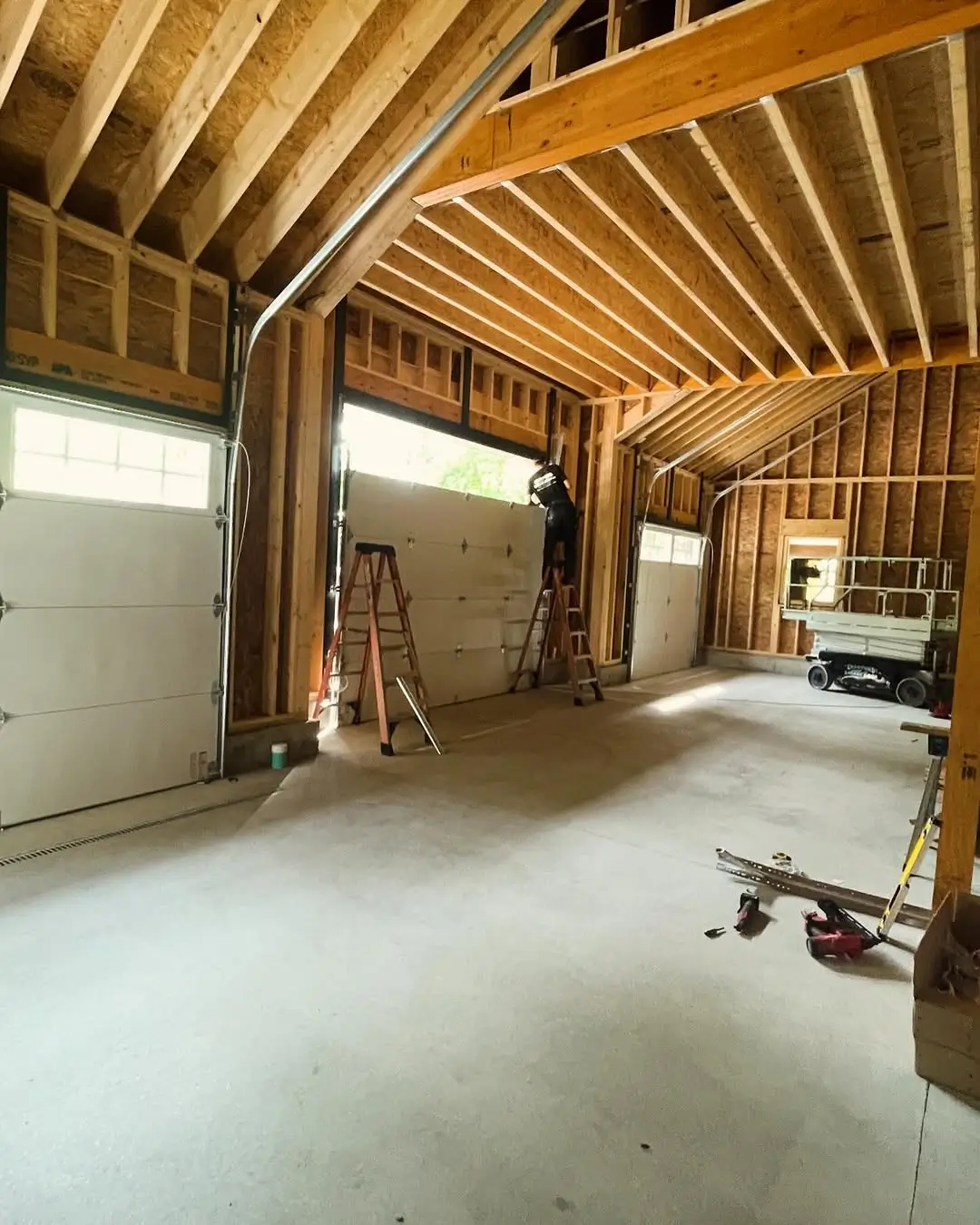 Interior garage door work