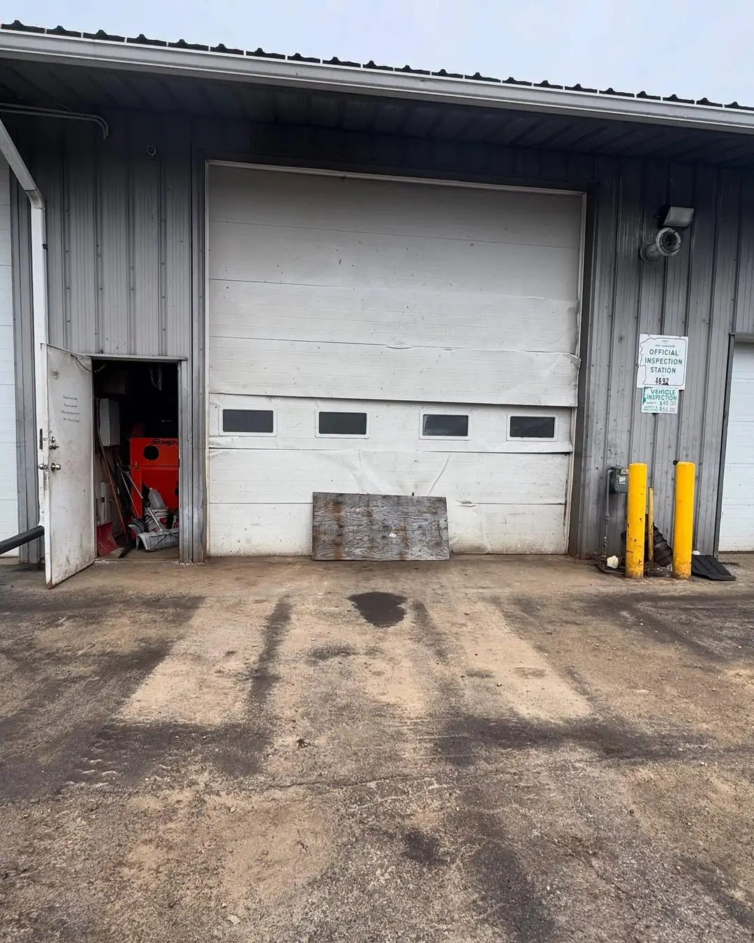 Garage door repair work